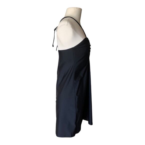 Andie NWT Waikiki Coverup Ruched Gathering Halter Bandeau Dress Black Small - Picture 4 of 13
